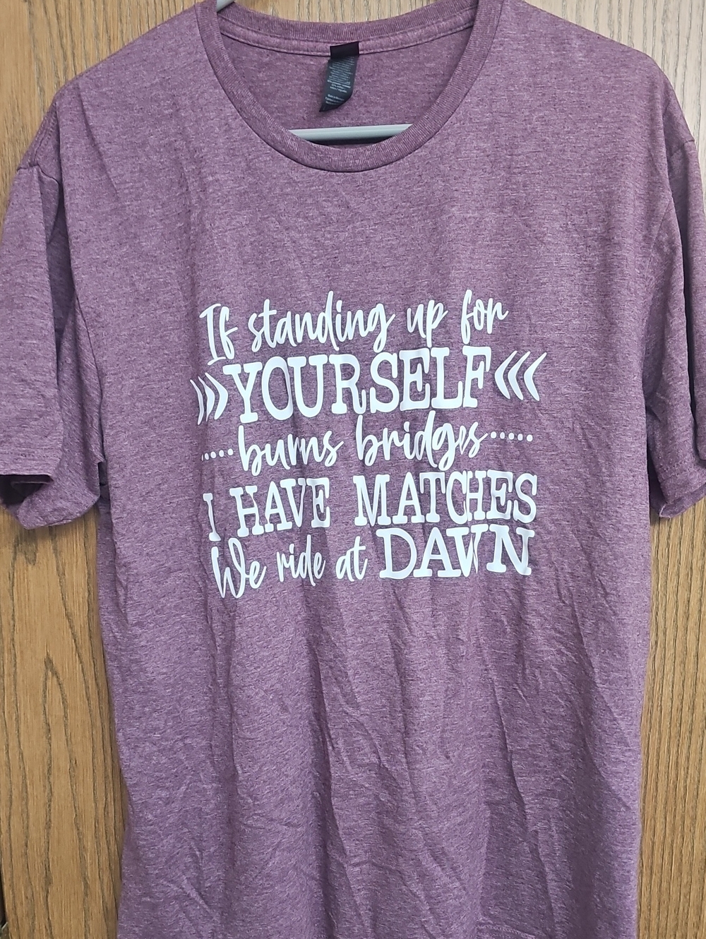 Gildan Heathered Mauve Crewneck Tee